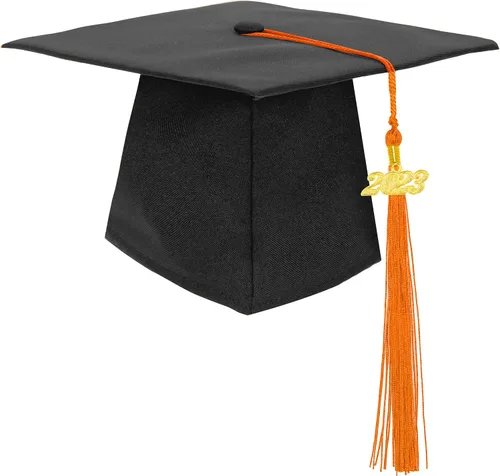 Vista 12 de Gorra de graduación negra con borla 2023/2024 para secundaria y licenciatura Negro Tassel