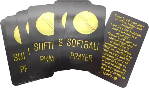Vista 3 de Westmon Works Juego de tarjetas de oración de sóftbol, recuerdo inspirador y espiritual para jugadores y entrenadores, tamaño cartera, tarjetas