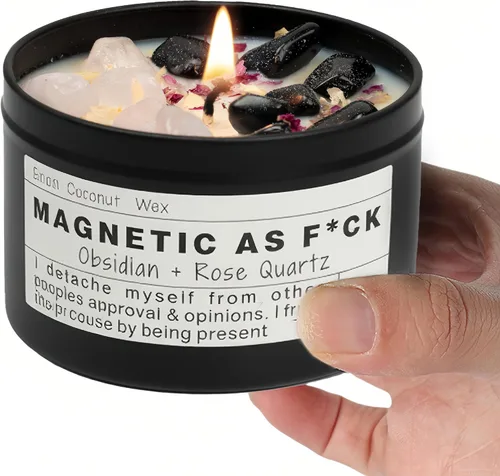 Vista 9 de Velas de cristal, velas mágicas curativas, meditación mente-cuerpo, regalos para alentar a las mujeres, regalos de trabajo nuevos (comienzo fresco)