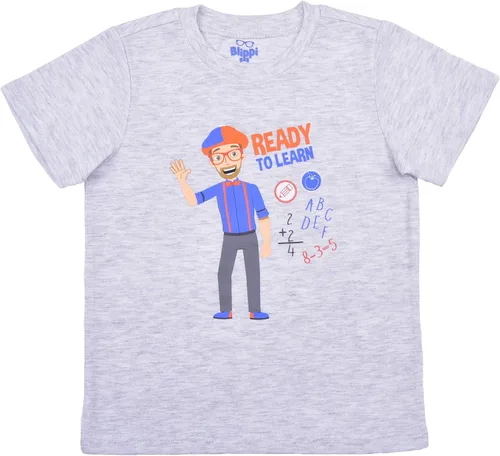 Vista 2 de Blippi Boys 3 Pack T-Shirts for Infant and Toddler BlueOrangeGrey