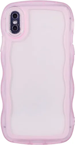 Vista 25 de Funda transparente compatible con iPhone 7 Plus/8 Plus, lindo marco ondulado de color sólido, transparente, de silicona suave, antiarañazos, a