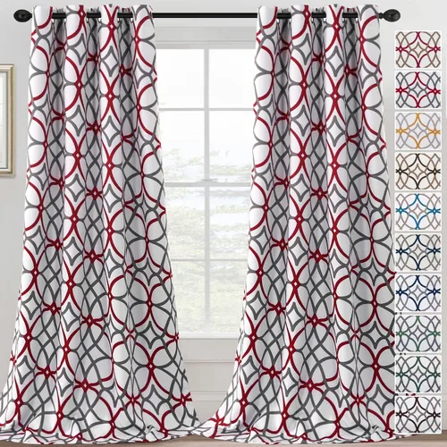 Vista 16 de H.VERSAILTEX Cortinas opacas de 63 pulgadas de largo, juego de 2 paneles de cortinas térmicas y cortinas para tratamiento de ventana, reducción