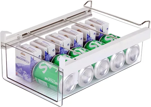 Vista 7 de Vacane Organizador de cajones grande para debajo de la estantería del refrigerador, organizador de cajones extraíbles para refrigerador, contenedor