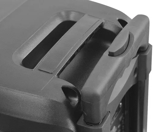 Vista 3 de Sistema PA inalámbrico portátil Bluetooth, altavoz de audio de 8 pulgadas y dos micrófonos gratuitos (negro)