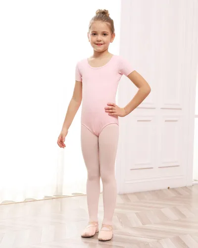Vista 2 de Stelle Leotardo de ballet para niñas, trajes de gimnasia con lazo en la espalda