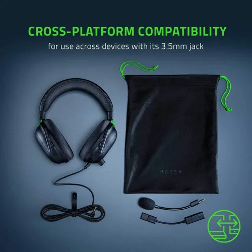 Vista 7 de Razer BlackShark V2 Auriculares para juegos sonido envolvente espacial THX 71 controladores de 197 pulgadas micrófono desmontable para computadora