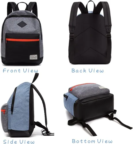 Vista 7 de mochila para niños, bolsos escolares de moda para niños, Gris, Classic