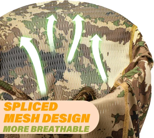 Vista 3 de Geyoga Adjustable Cooling Neck Gaiters for Men Turkey Hunting Breathable Summer UV Protection Face Mask with Mesh Holes Strap