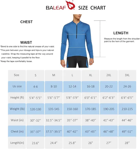 Vista 7 de BALEAF Mens Cycling Jersey Top Half Zip Bike Shirt 4 Rear Pockets Mountain Bicycle Quick Dry Reflective