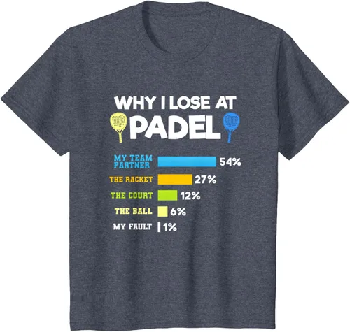Vista 47 de Camiseta Why I Lose At Padel Answers Not My Fault