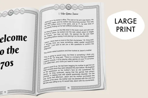 Vista 5 de Decades of Uplifting Short Stories for Seniors 100 Funny Stories from the 50s to 90s that are Easy to Read for Elderly Women and Men (LARGE PRINT)