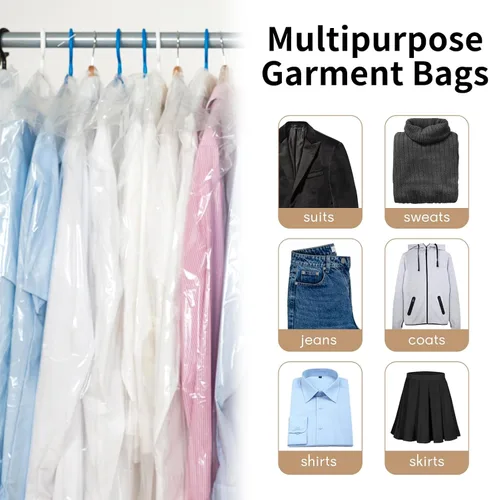 Vista 10 de Ohuimrt Bolsa de plástico para ropa, 35.5 pulgadas, 30 PCS