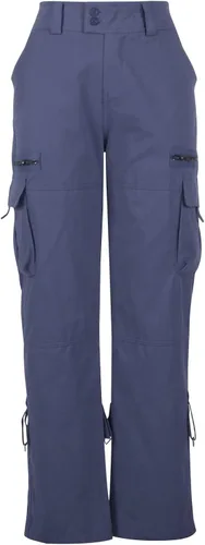 Vista 3 de Pantalones cargo para mujer con bolsillos, cintura elástica con botones, pantalones sueltos de moda para descansar