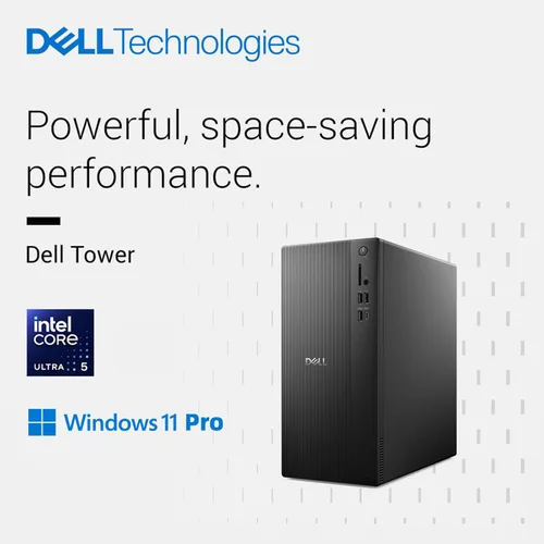 Vista 2 de Dell Computadora de escritorio delgada ECT1250 - Intel Ultra 5-225 (10 núcleos), 16 GB DDR5 RAM, 1 TB PCIe SSD, gráficos Intel UHD, Wi-Fi 6, Windows
