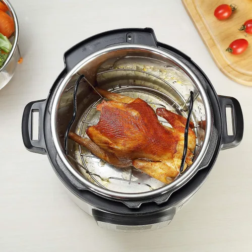 Vista 5 de Moldes de silicona para bocados de huevos para accesorios de olla instantánea de 6 cuartos de galón de 8 cuartos de galón, incluyendo salvamanteles