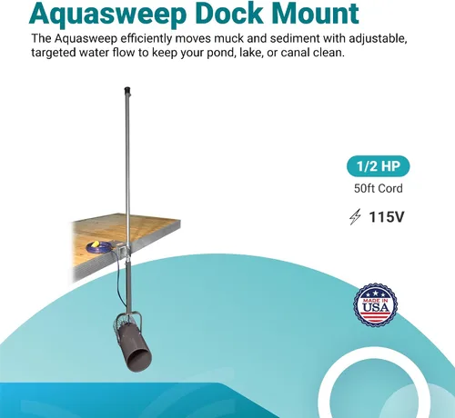 Vista 3 de Scott Aerator Soporte de muelle Aquasweep 1/2 HP, 115 voltios Mover estanque Muck Fabricado en Estados Unidos