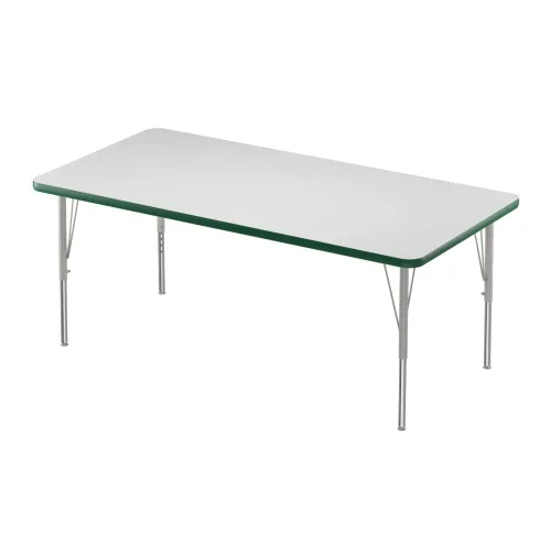 Vista 33 de Correll - Mesa rectangular de actividades para el aula de 30 x 60 pulgadas, altura ajustable (19-29 pulgadas), parte superior de granito gris, borde