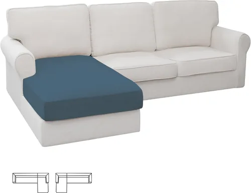 Vista 38 de Easy-Going - Funda de cojín elástica individual para sofá biplaza, sillón, funda de cojín protectora, suave, flexible con parte inferior elástica