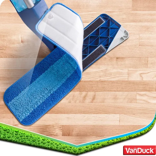 Vista 3 de VanDuck Almohadillas de limpieza de microfibra compatibles con trapeadores Bona de 18 pulgadas (paquete de 3) Almohadillas de limpieza de pisos