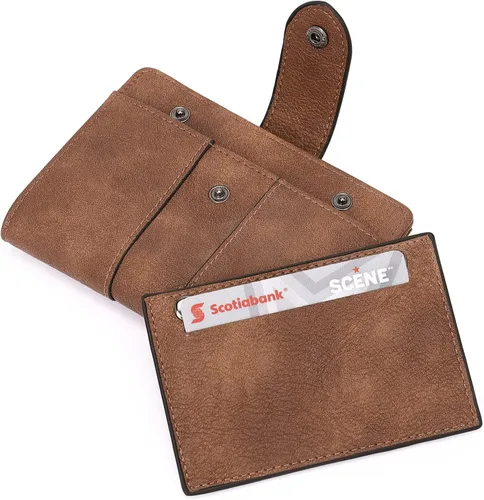 Vista 7 de Cartera pequeña para mujer, de cuero, plegable, multitarjeta, organizador de diseñador, moneda con cremallera y ventana de identificación extraíble