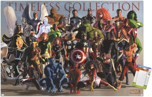 Vista 11 de Marvel Comics Group - Póster de pared, 22.4 pulgadas de largo x 14.7 W, versión enmarcada de madera de granero
