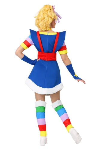Vista 2 de Disfraz para mujer Rainbow Brite talla extra Multicolor