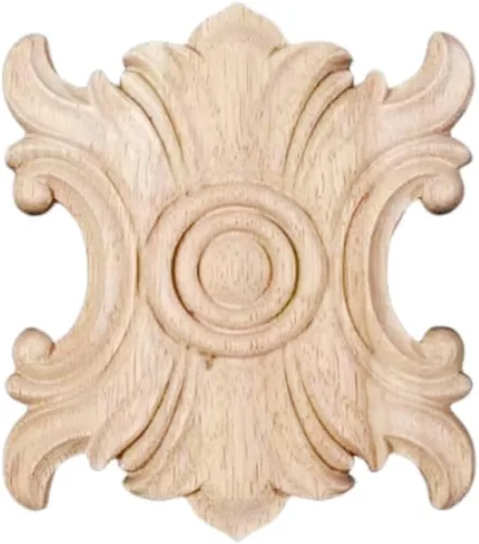 Vista 15 de Calcomanía de tallado de madera sin pintar, apliques de madera tallada para muebles de bricolaje, apliques para pared, cama, puerta, armario, 2