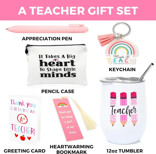 Vista 2 de Hermoso juego de regalo para profesores, 6 piezas de los mejores regalos para profesores para mujeres, regalos de agradecimiento para profesores