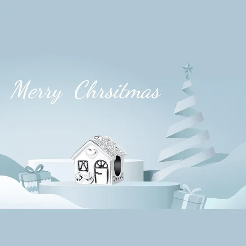 Vista 3 de YSAHan Love Family Puppy Footprints Charms Cuelgan Sweet House Home Bead Fit Pandora Pulsera Collar para Hija Hermana Mujeres Niñas