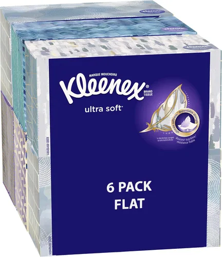 Vista 23 de Kleenex Ultra Soft Facial Tissues, 4 Flat Boxes, 120 Tissues per Box