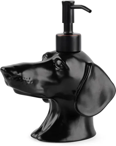 Vista 15 de Dispensador con Forma de Bulldog Francés de Jabón/Loción/Desinfectante de Manos Dispensador con Bomba de Cerámica de Acero Inoxidable Bulldog