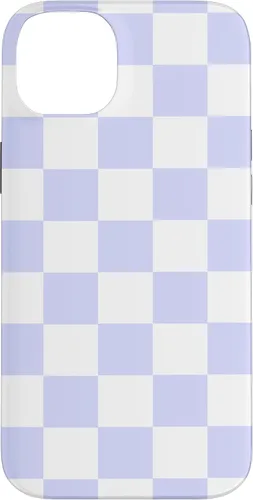 Vista 15 de Funda blanca moderna con patrón de cuadros para iPhone 16 lavanda y morado