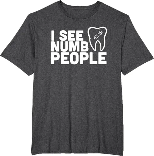 Vista 62 de I see Numb People - Camiseta de regalo para dentista dental, Negro, S