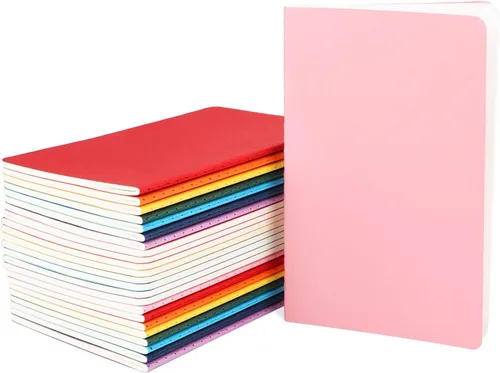 Vista 16 de EUSOAR Cuaderno de viaje, tamaño A5, paquete de 12 cuadernos de 5.5 x 8.2 pulgadas, cuaderno de dibujo con tapa suave, cuaderno de dibujo, cuaderno