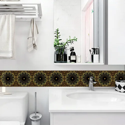 Vista 7 de 10 hojas de calcomanías para azulejos de 6 x 6 pulgadas, vinilo impermeable para cocina, baño, ducha, decoración de pared