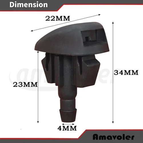 Vista 2 de Boquilla para limpiaparabrisas Accesorio de posventa para Mazda 3 2014-2018, Mazda 6 2014-2017, Mazda CX-5 2013-2017. OEM #: KD45-67-510 (2 piezas)