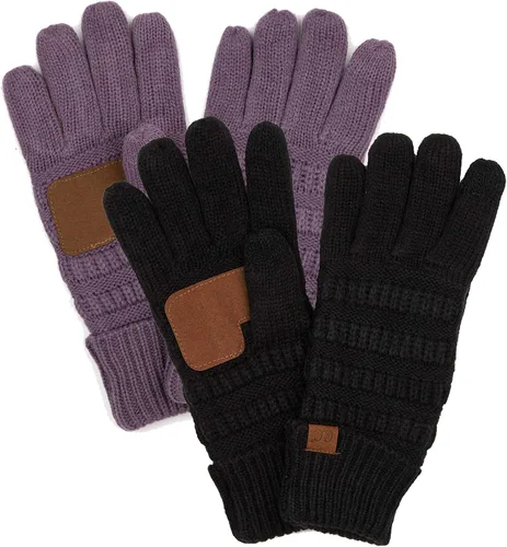 Vista 26 de Funky Junque Guantes de invierno para mujer – Lindos guantes de punto con forro polar para pantalla táctil y mensajería para mujeres, accesorios