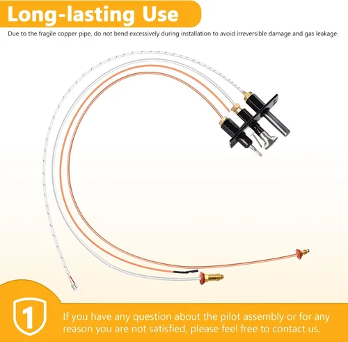 Vista 5 de Criditpid 4021-737 Pilot Assembly LP para calentador, Heat N Glo, Chimeneas Quadrafire, Calentador y Ensamblaje Piloto de Gas Propano Heat-N-Glo