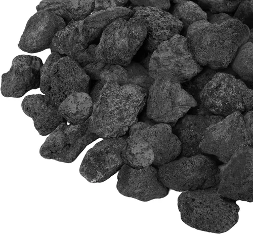 Vista 13 de GASPRO Pequeñas rocas de lava para hoguera, 10 libras, 0.2-0.5 pulgadas Negro