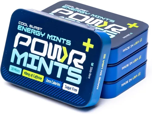 Vista 8 de POWR Mentas energéticas – 24 mentas, 40 mg de cafeína por menta, sin azúcar, cero calorías, sin aspartamo – Pre-entrenamiento, ciclismo, correr