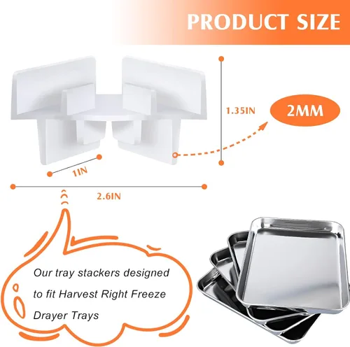 Vista 4 de VAIPI Apiladores de bandejas para cosecha, accesorios para secadora de congelación adecuada compatibles con bandejas de cosecha derecha, soporte