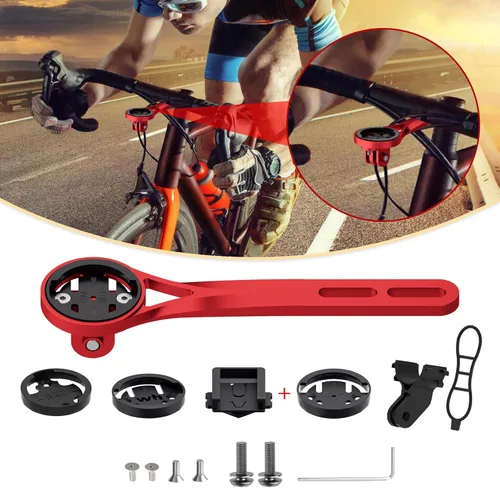 Vista 8 de Soporte frontal para computadora de ciclismo, soporte para computadora de bicicleta de aleación de aluminio, compatible con Garmin, Wahoo, Bryton
