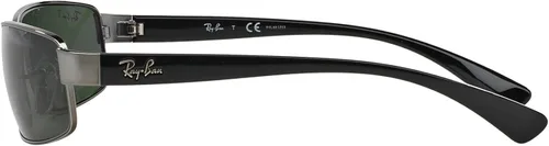 Vista 4 de Ray-Ban Lentes de sol rectangulares polarizados metálicos RB3364