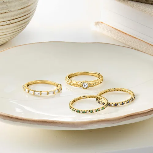 Vista 4 de RS Pure by Ross-Simons Gemstone and .13 ct. t.w. Diamond Eternity Band Ring in 14kt Yellow Gold