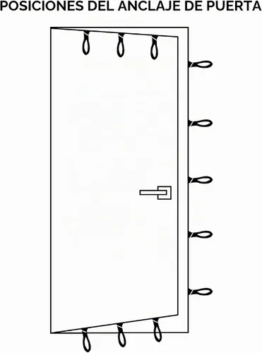 Vista 4 de Anclaje de puerta extra grande y resistente - Ideal para bandas de resistencia, bandas de terapia física y bandas de bucle cerrado