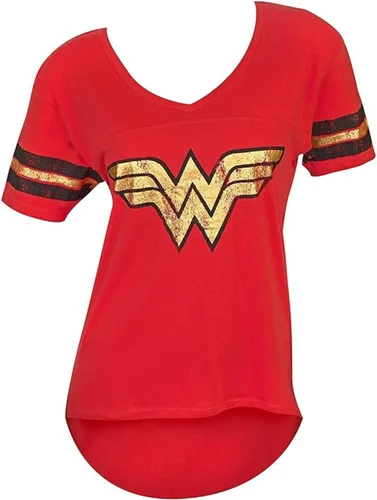 Vista 2 de Bioworld Wonder Woman Juniors Foil Logo Camiseta
