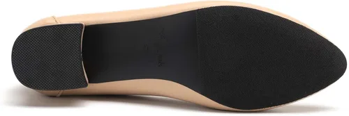 Vista 5 de hingswink Zapatos de vestir para mujer de tacón bajo y elegante con punta puntiaguda, zapatos de cuero para mujer, negocios, oficina, casual