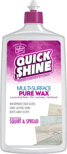 Vista 2 de Quick Shine Pure Floor Wax (27oz) Limpiador de pisos de madera dura y brillo (paquete de 2, 27 onzas)