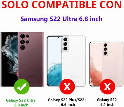 Vista 2 de Funda diseñada para Samsung Galaxy S22 Ultra, regalo de grado militar, resistente a caídas, resistente a prueba de golpes, para Galaxy S22 Ultra