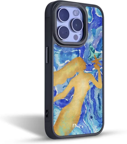 Vista 2 de Head Case Designs Officially Licensed Paul Brent Agate Mermaid Coastal Gel Armor Case [Military Grade Drop Protection] Compatible with Apple iPhone